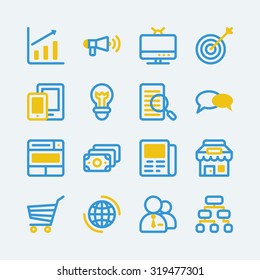 Marketing  icons. Vector EPS10