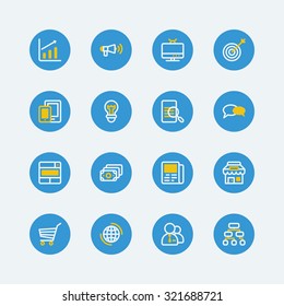 Marketing icons. Vector EPS10