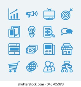 Marketing icons. Vector EPS10