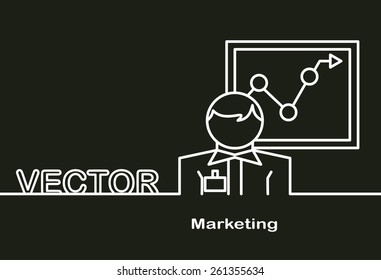 Marketing icons.Vector