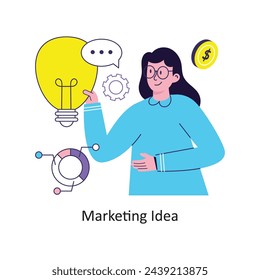 Marketing Idea flat style design vector stock illustrations.