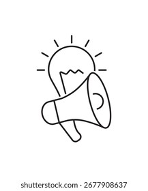 Icono de idea de marketing, el mejor ícono de línea de Vector.
