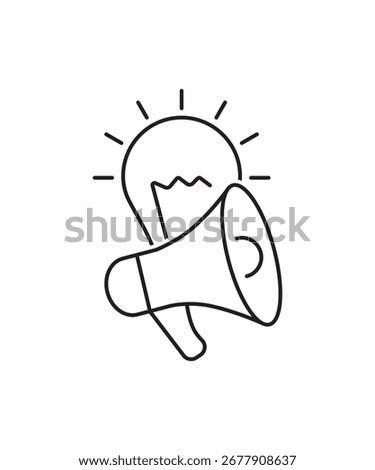 marketing idea icon, vector best line icon.