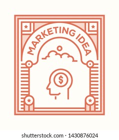 MARKETING IDEA AND ILLUSTRATION ICON CONCEPT