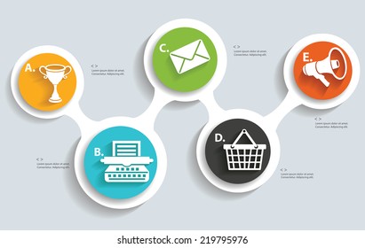 Marketing info graphics design,clean vector