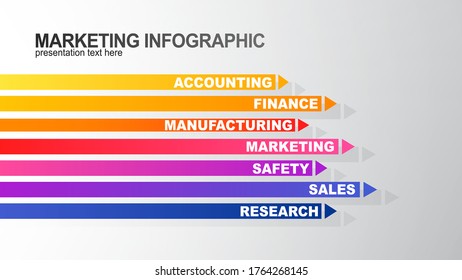 Marketing infographic design, template for presentation, site.