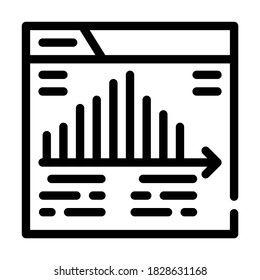 marketing infographic report line icon vector. marketing infographic report sign. isolated contour symbol black illustration