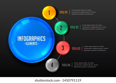 marketing infographic template with four steps