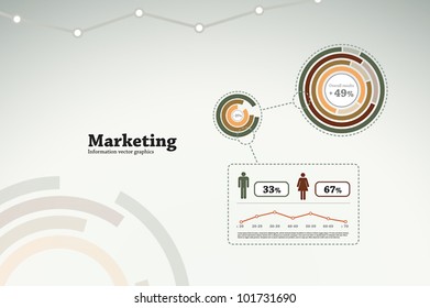 Marketing infographics for business statistics, reports, presentations, etc.