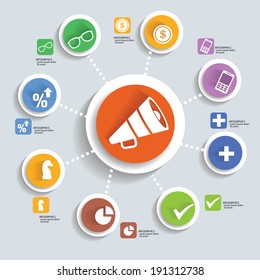 Marketing infographics design,vector