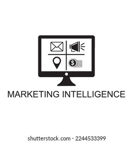 marketing intelligence icon , advertising icon