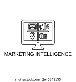 ícone do marketing intelligence , ícone de anúncio
