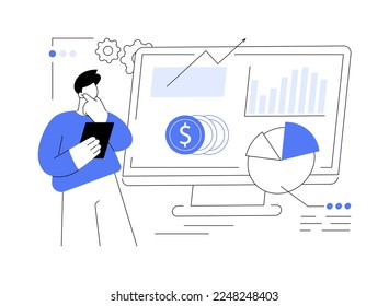 Marketing investment abstract concept vector illustration. Return on marketing investment, advertising campaign budget, promotion expenses, accounting, business plan, ROMI abstract metaphor.