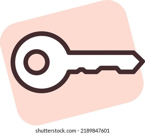 Clave de marketing, ilustración, vector sobre fondo blanco.