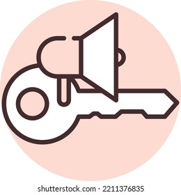 Marketing keys, illustration, vector on white background.