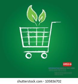 Marketing and leaf sign,Vector