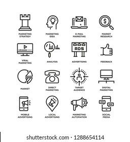 MARKETING LINE ICON SET