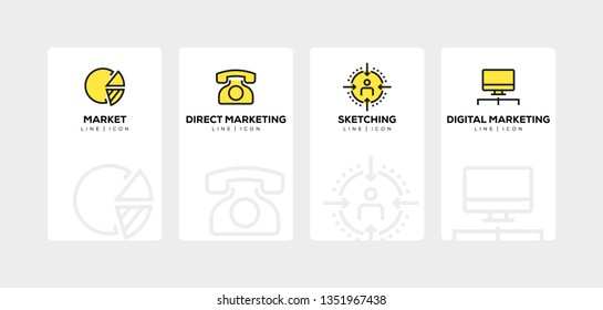 MARKETING LINE ICON SET