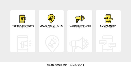 MARKETING LINE ICON SET