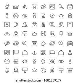 Marketing line icon set. Collection of high quality black outline logo for mobile concepts and web apps. Marketing set in trendy flat style. Vector illustration on a white background