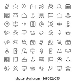 Marketing line icon set. Collection of high quality black outline logo for mobile concepts and web apps. Marketing set in trendy flat style. Vector illustration on a white background