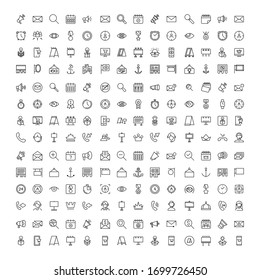 Marketing line icon set. Collection of high quality black outline logo for mobile concepts and web apps. Marketing set in trendy flat style. Vector illustration on a white background