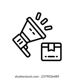icono de línea de marketing. icono vector para tu sitio web, móvil, presentación y diseño de logotipo.
