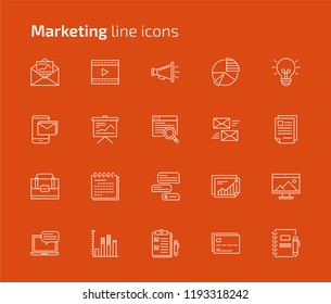 Marketing line icons