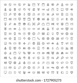 Marketing line icons set. Stroke vector elements for trendy design. Simple pictograms for mobile concept and web apps. Vector line icons isolated on a white background. 