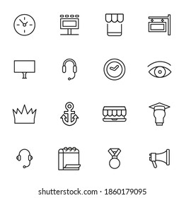 Marketing line icons set. Stroke vector elements for trendy design. Simple pictograms for mobile concept and web apps. Vector line icons isolated on a white background.