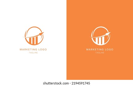 Marketing logo design vector template