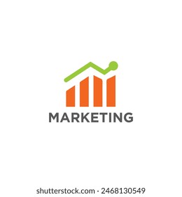 Marketing-Logo Einfache moderne Vektorgrafik