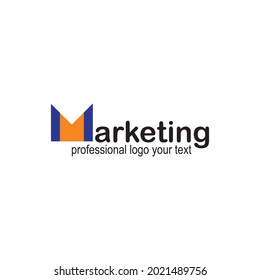 Marketing logo type for business, M letter Logo Template vector
