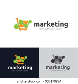 Marketing logo,social media marketing logo,vector logo template