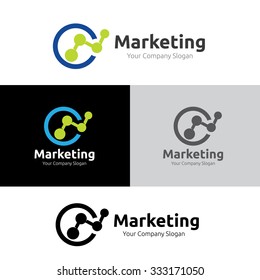 Marketing logo,social media marketing logo,vector logo template