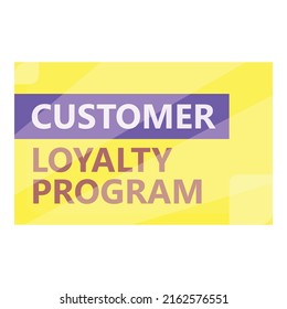 Marketing loyalty program icon cartoon vector. Gift card. Client reward