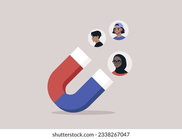 A marketing magnet dragging new  leads and customers