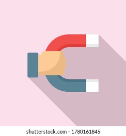 Marketing magnet icon. Flat illustration of marketing magnet vector icon for web design