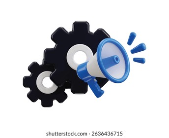 Marketing Management icon 3d render concept of company management collection, Creative Marketing Management icon vector illustration