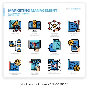 Marketing Management icon set