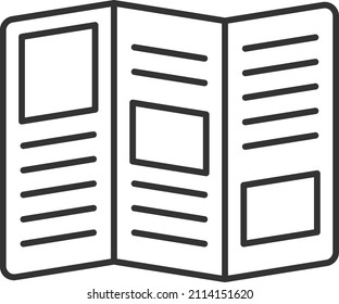 Diseño de iconos vectores de plantilla de material de marketing, símbolo de impresión de desvío, signo de servicios de impresión digital, equipo de impresión de color de Cmyk Ilustración de material de marketing, concepto de diseño de folletos de 3 pliegues, 