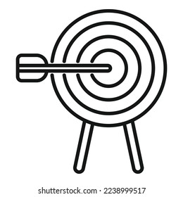 Marketing media target icon outline vector. Online strategy. Social service