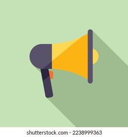 Marketing megaphone icon flat vector. Online media. Social service
