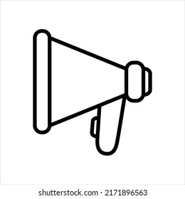 Marketing megaphone icon vector graphic illustration