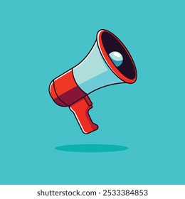 Marketing-Megaphon, Vektorsymbol. Megaphon-Lautsprecher, Vektorgrafik. Megaphon-Marketingwarnung