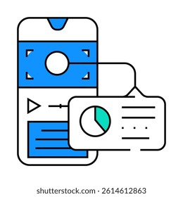 marketing metrics social media line icon vector. marketing metrics social media sign. isolated symbol illustration