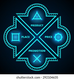 marketing mix. Business concept vector illustration.