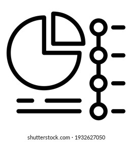 Marketing mix pie icon. Outline marketing mix pie vector icon for web design isolated on white background