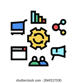 marketing model color icon vector. marketing model sign. isolated symbol illustration