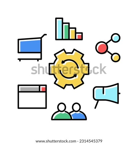 marketing model color icon vector. marketing model sign. isolated symbol illustration